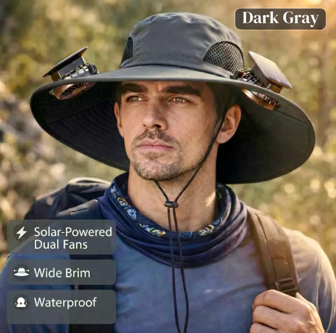 Solar-Powered Fan Hat