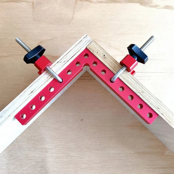 Precision 90° Aluminum Corner Clamp - CNC Woodworking Positioning Square for Cabinets & Frames