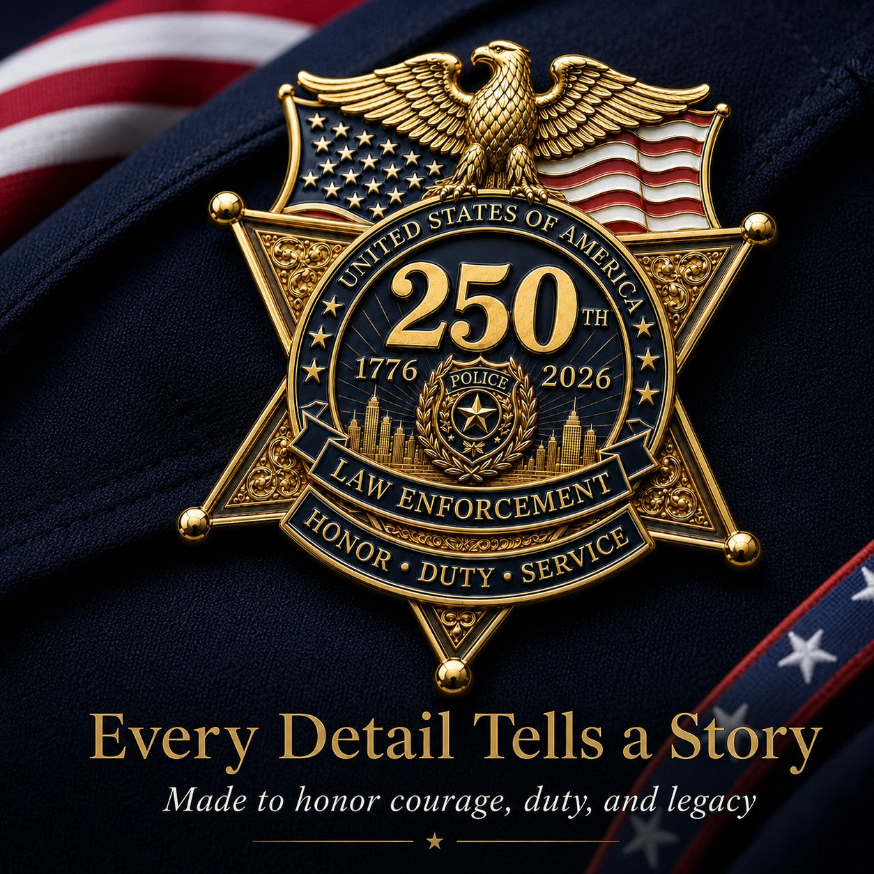 ⚡️⚡️Flash Sale 49% OFF - America 250 Law Enforcement Brooch