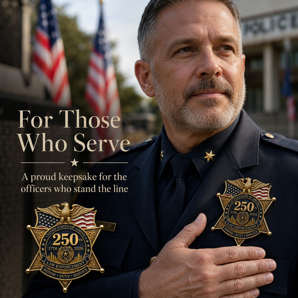 ⚡️⚡️Flash Sale 49% OFF - America 250 Law Enforcement Brooch