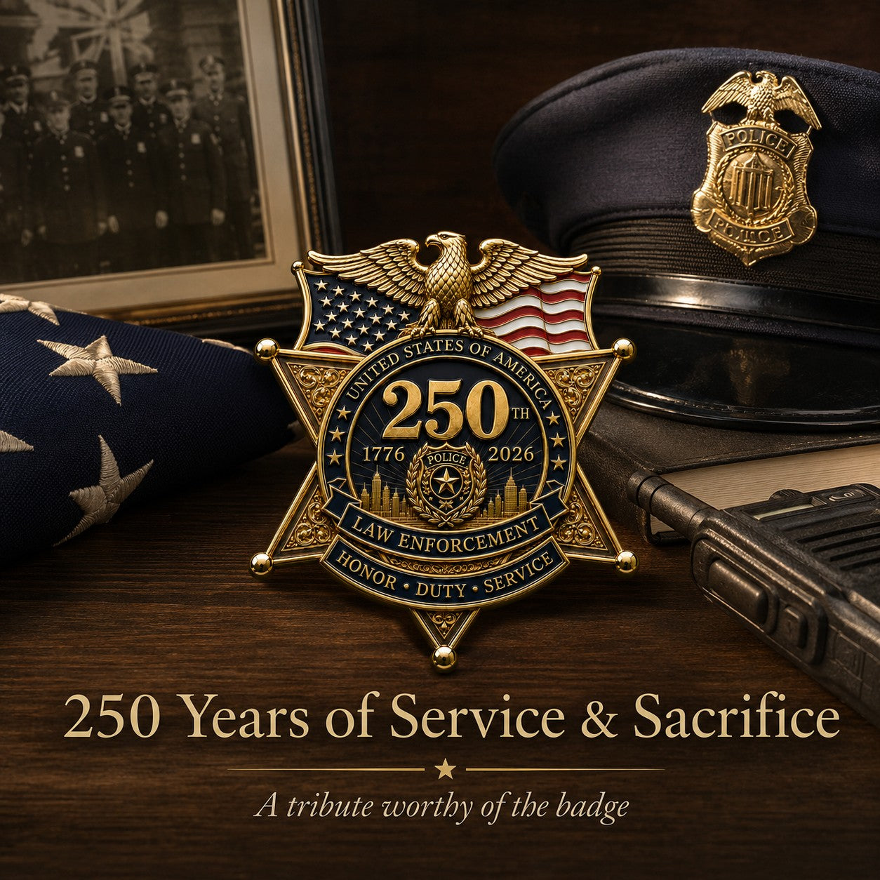 ⚡️⚡️Flash Sale 49% OFF - America 250 Law Enforcement Brooch