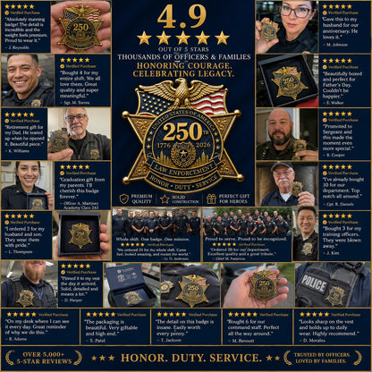 ⚡️⚡️Flash Sale 49% OFF - America 250 Law Enforcement Brooch