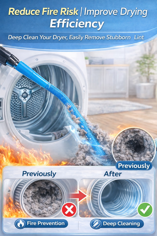 Professional Dryer Vent Vacuum Attachment - Deep Cleaning Lint Remover for Home Safety