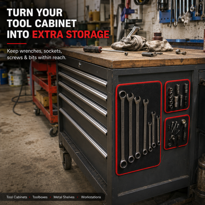 Magnetic Tool Tray Mat – Flexible Workshop Organizer for Metal Surfaces