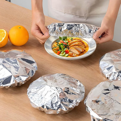 🍲 🔥 Home dining table & food container aluminum foil heat- retaining cover