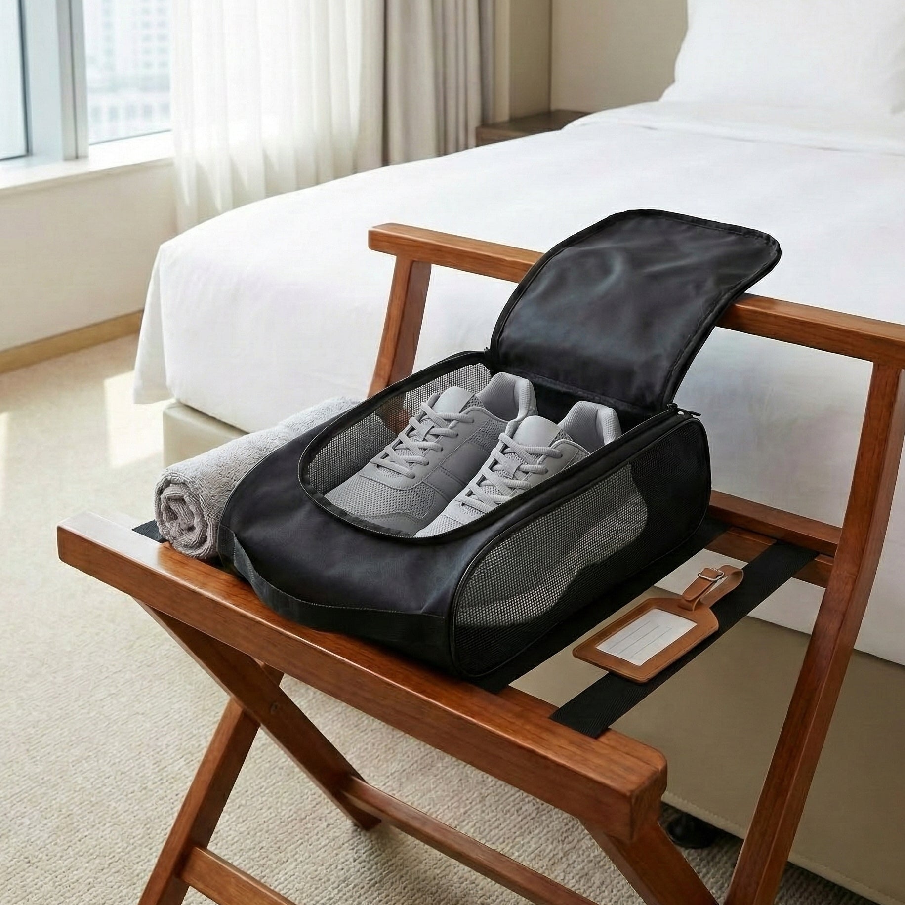 Portable Mesh Travel Shoe Bag