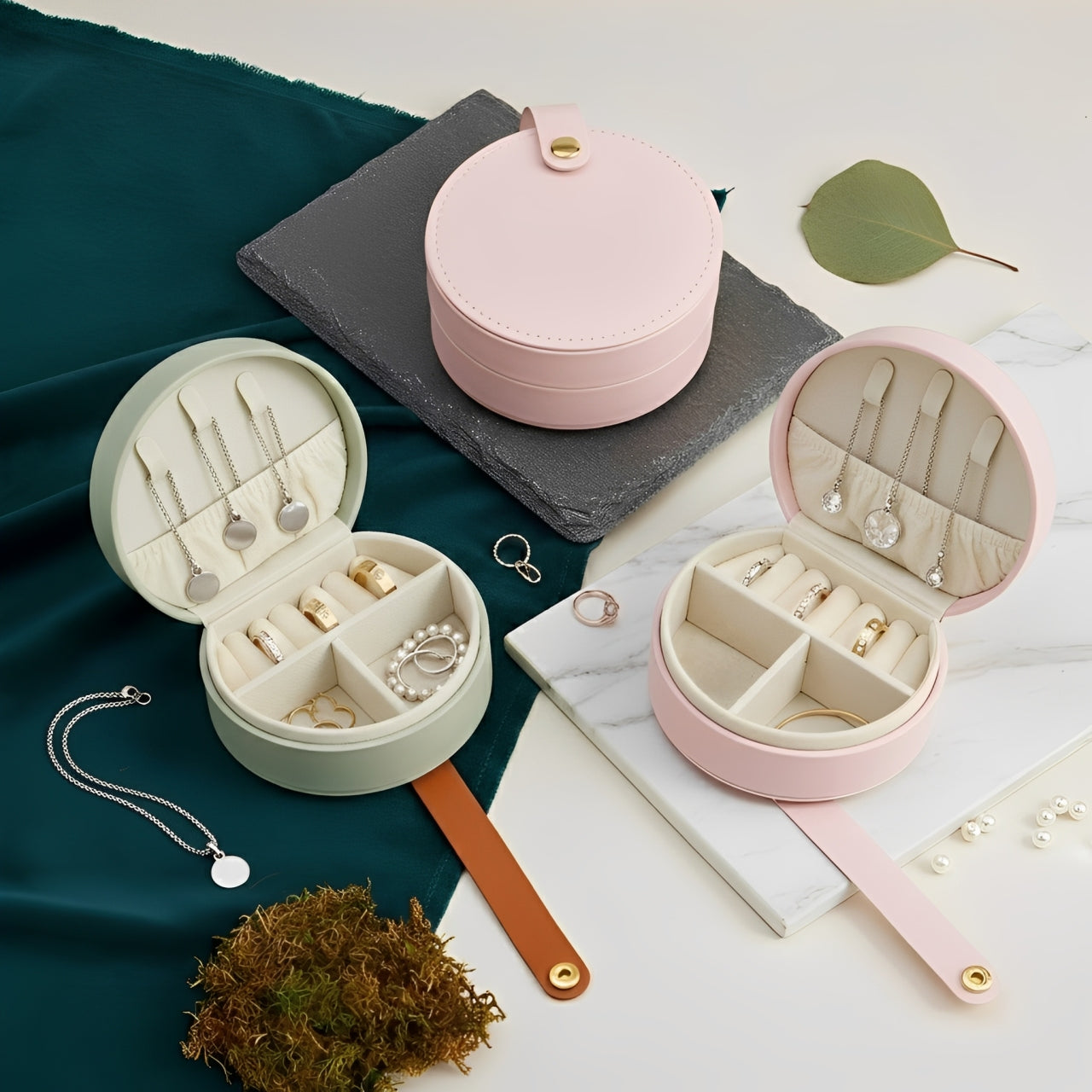 Portable Semicircle Jewelry Box