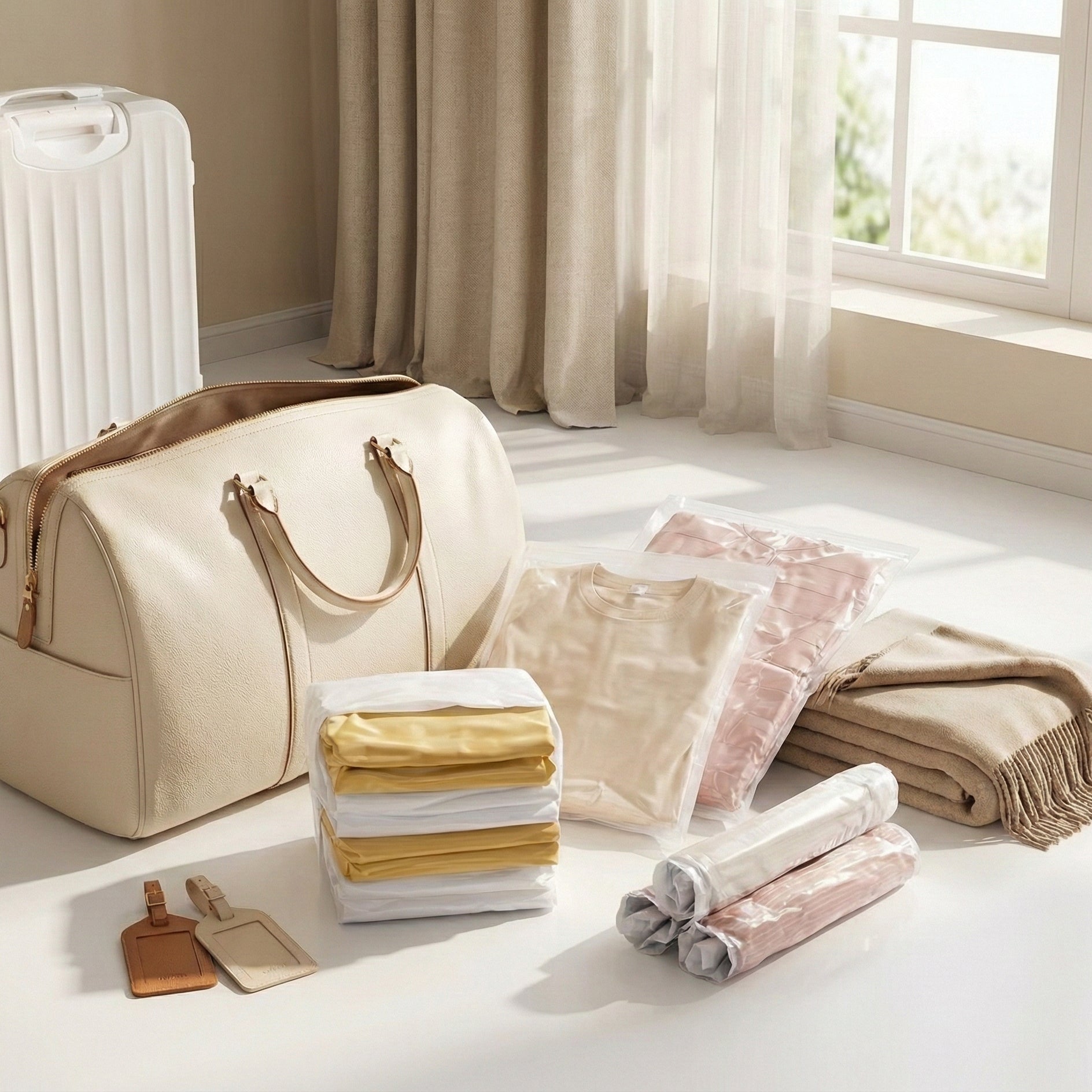 Travel Roll-Up Compression Storage Bags