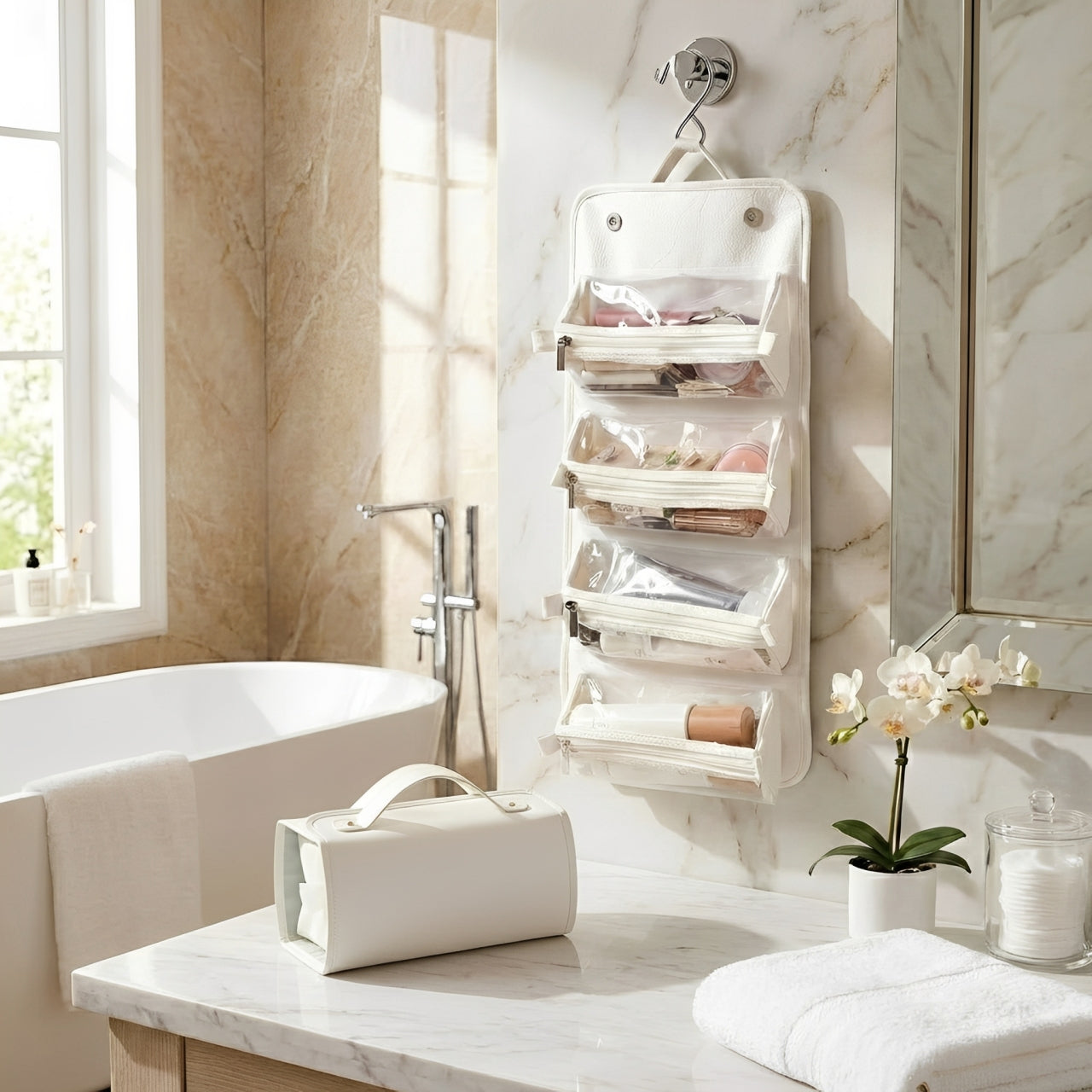 4-in-1 PU Cosmetic Bag