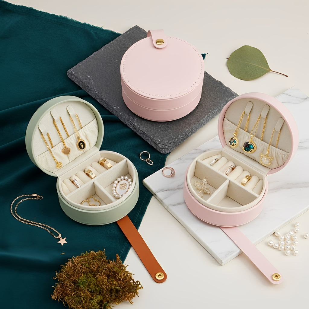 Portable Semicircle Jewelry Box