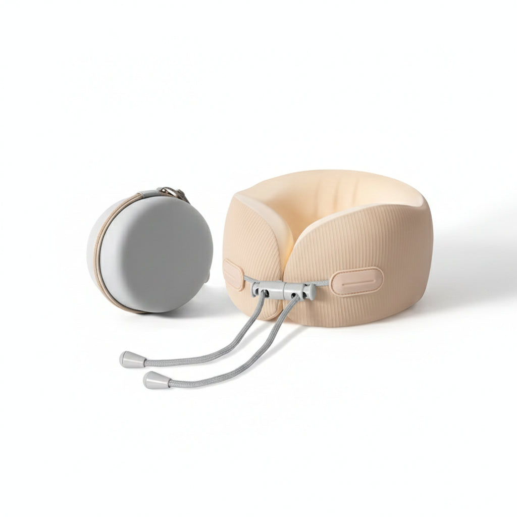 Ice Silk Ribbed High-Back U-Pillow Set