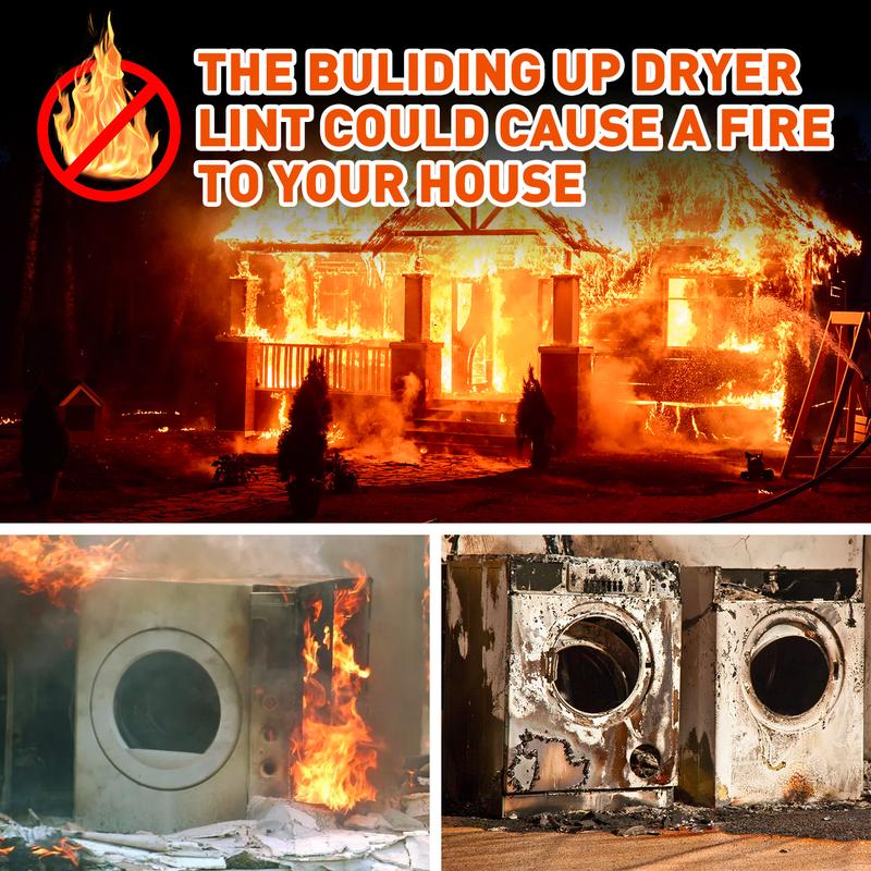 Professional Dryer Vent Vacuum Attachment - Deep Cleaning Lint Remover for Home Safety