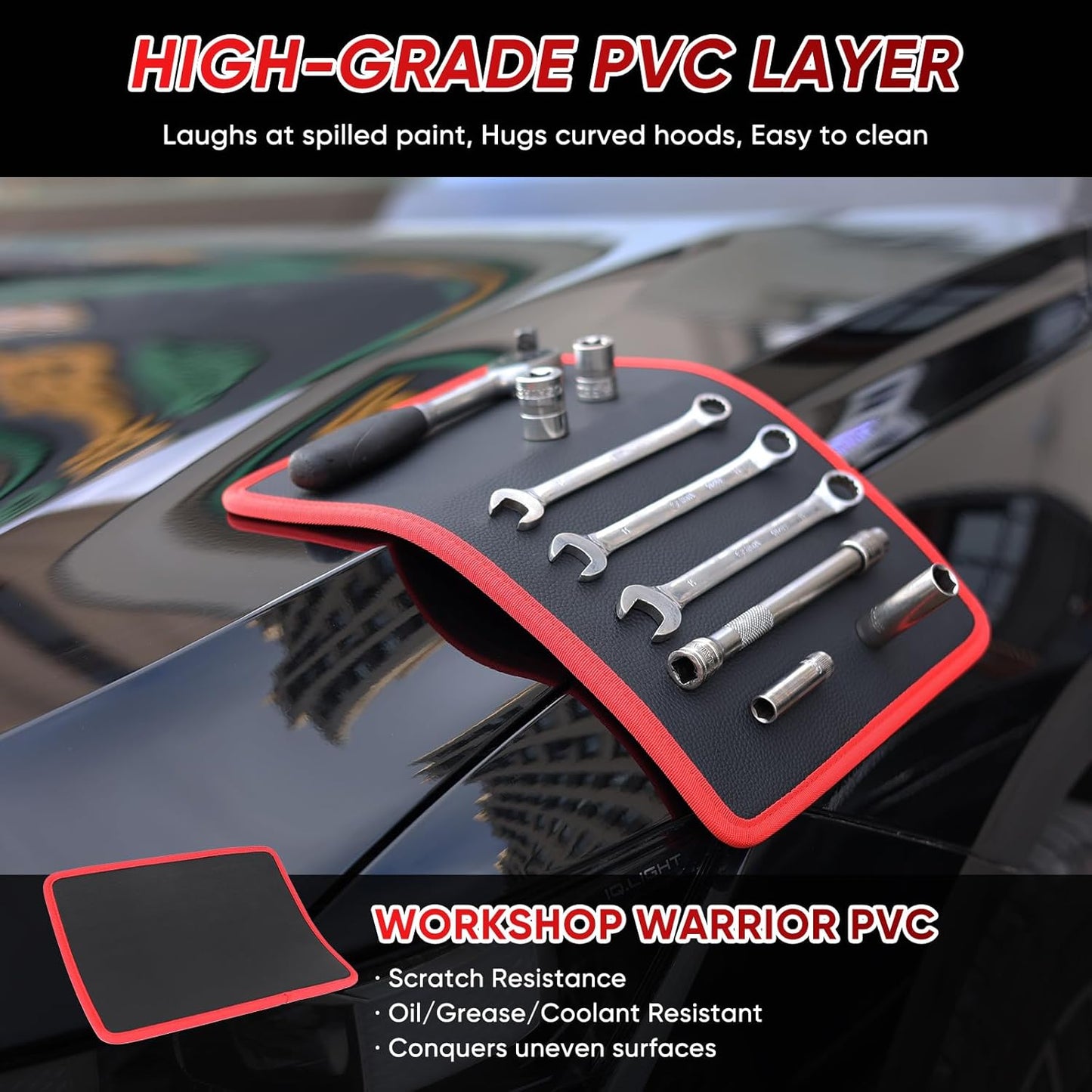 Magnetic Tool Tray Mat – Flexible Workshop Organizer for Metal Surfaces