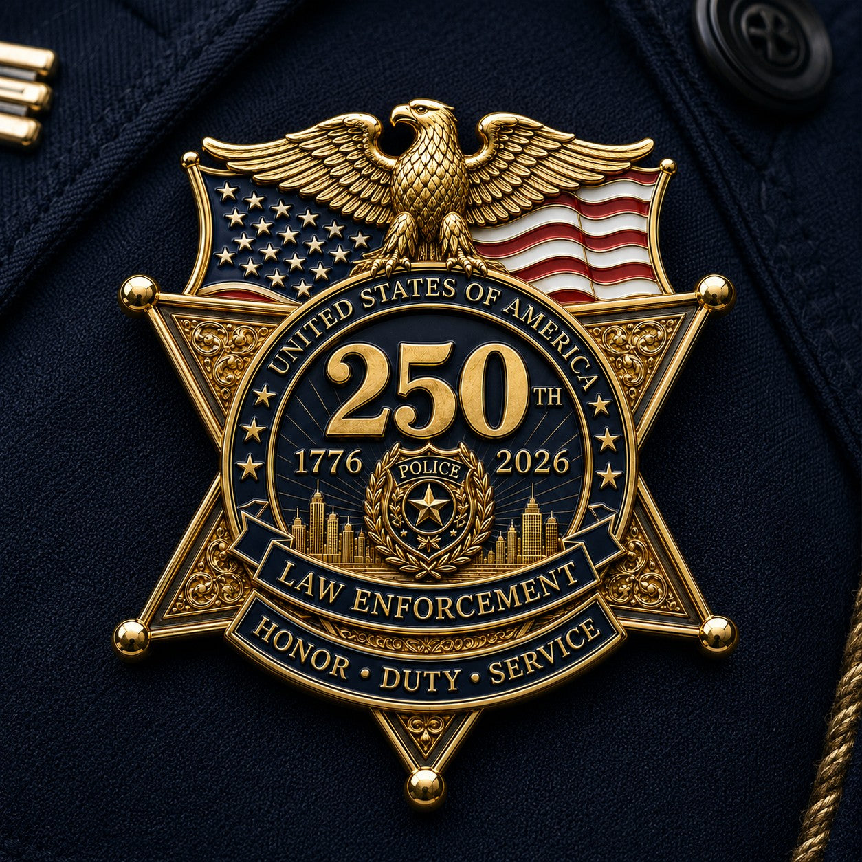 ⚡️⚡️Flash Sale 49% OFF - America 250 Law Enforcement Brooch