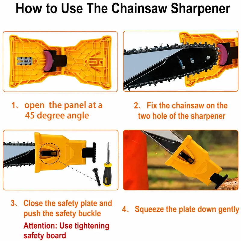🪚Compact Chainsaw Sharpener – Fast and Accurate Maintenance for All Chainsaw