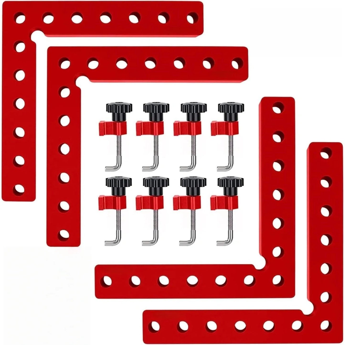 Precision 90° Aluminum Corner Clamp - CNC Woodworking Positioning Square for Cabinets & Frames