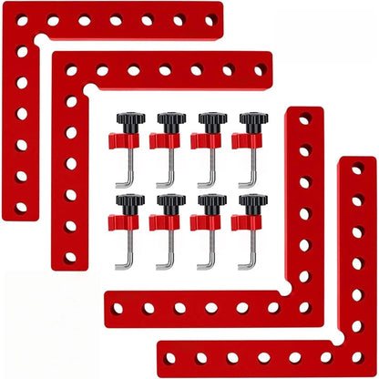 Precision 90° Aluminum Corner Clamp - CNC Woodworking Positioning Square for Cabinets & Frames
