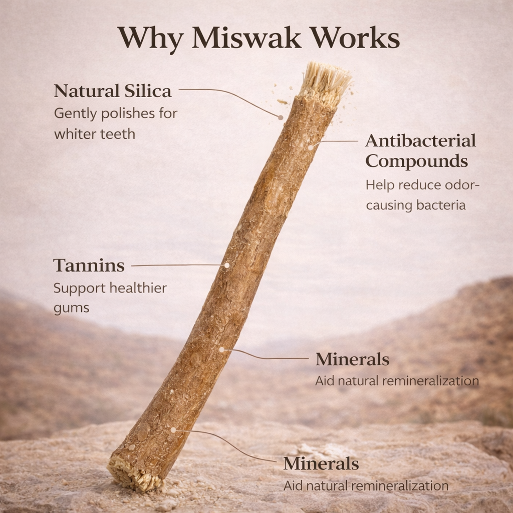 Natural Miswak Toothbrush Sticks