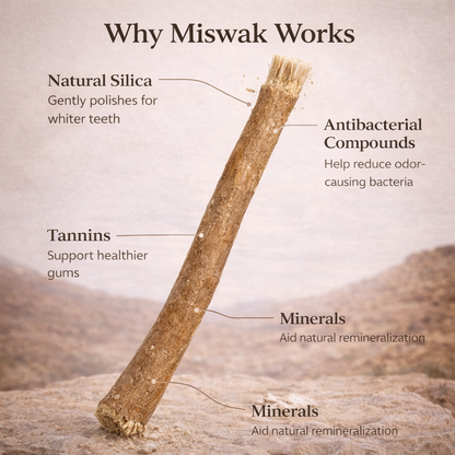 Natural Miswak Toothbrush Sticks